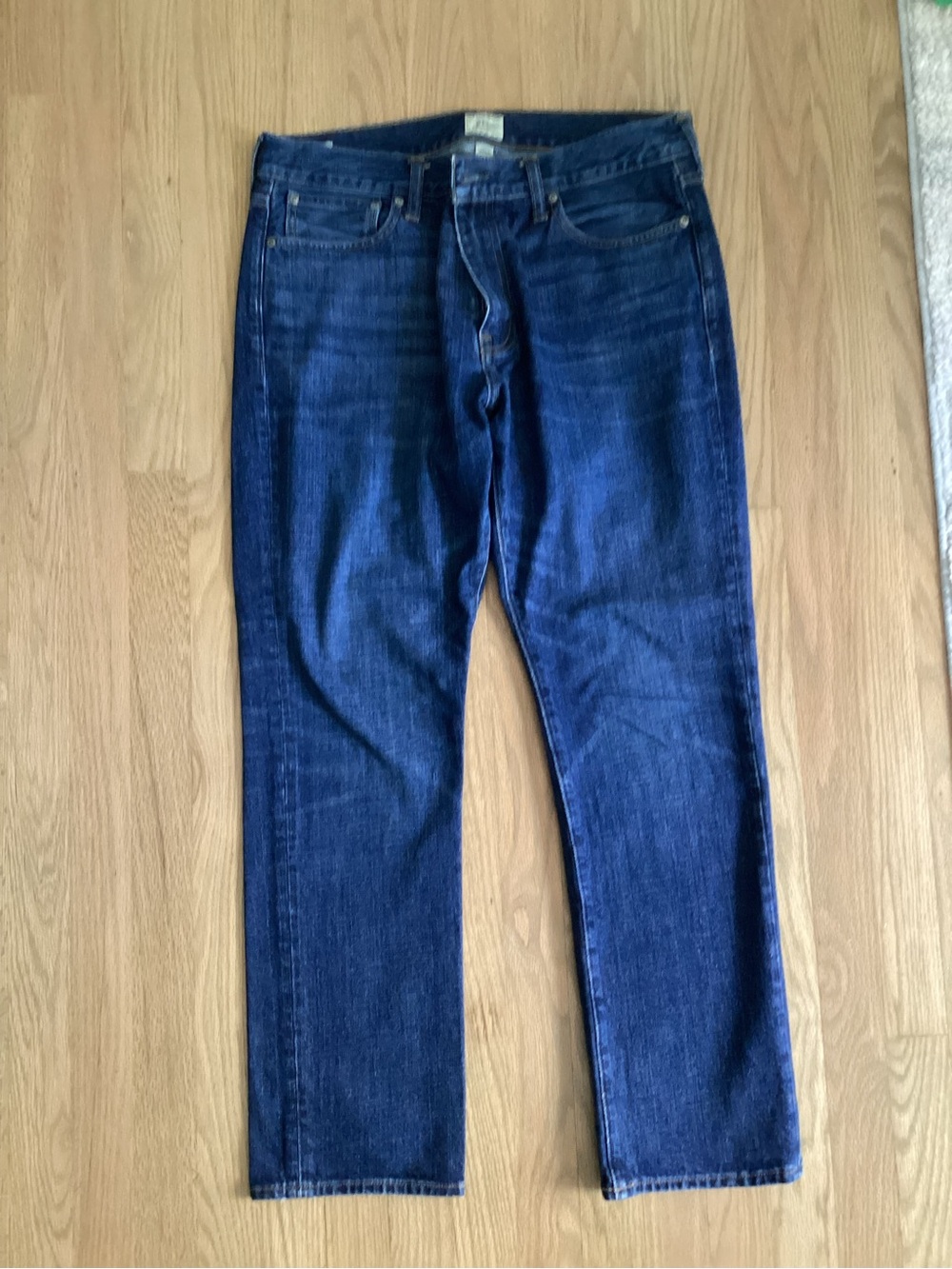 J. Crew Straight-Leg Men's Jeans in Deep Blue